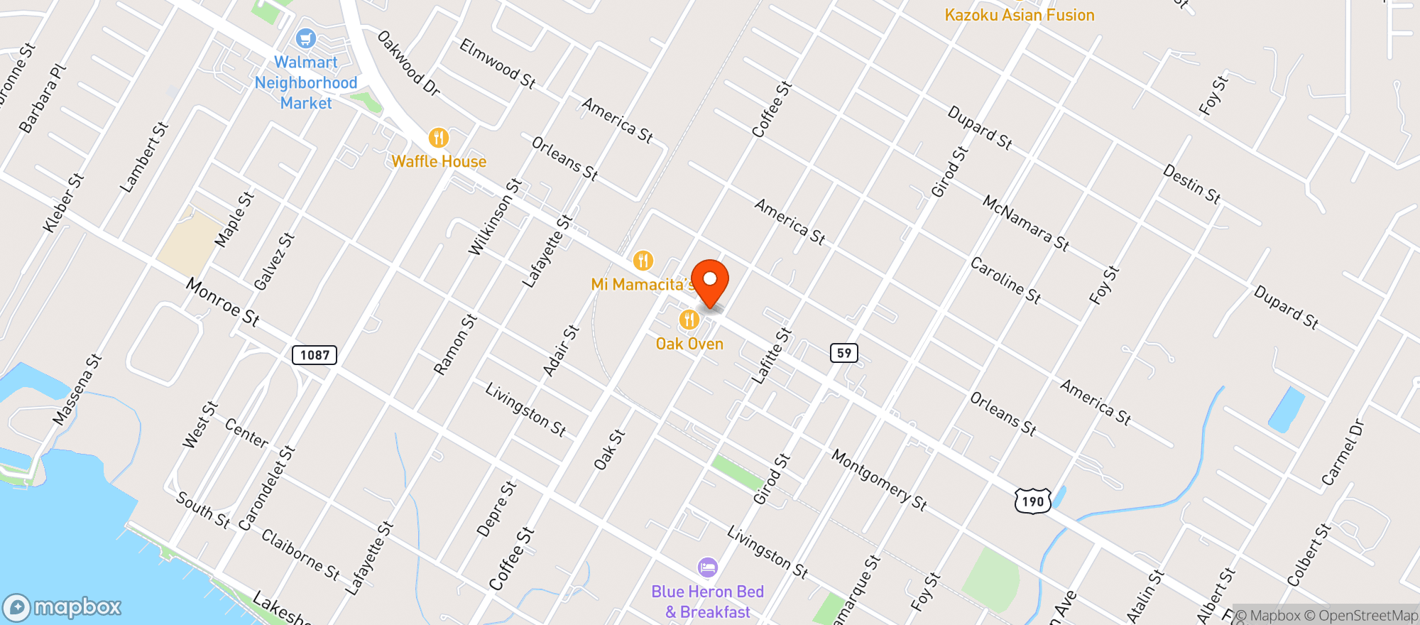 Map showing Saias Super Meat Market