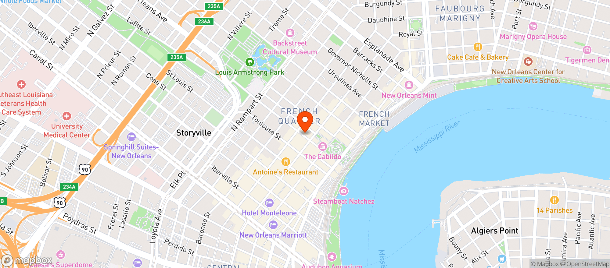 Map showing The Boondock Saint