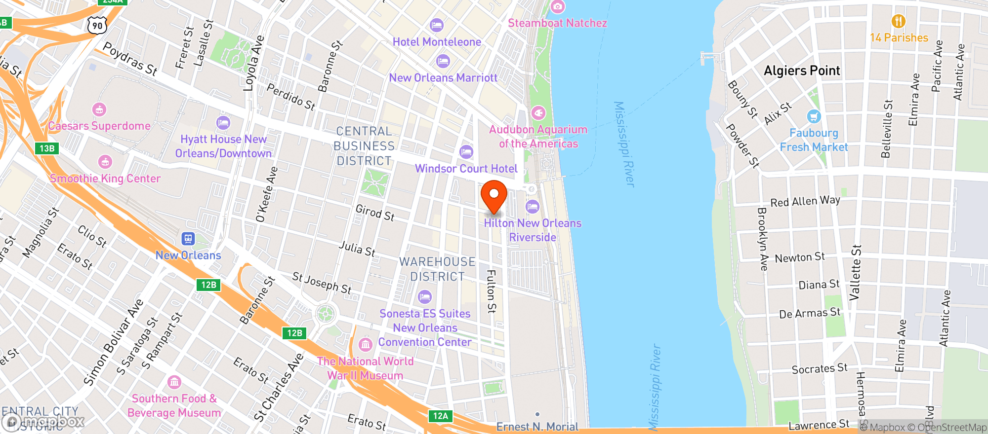Map showing Fulton Alley