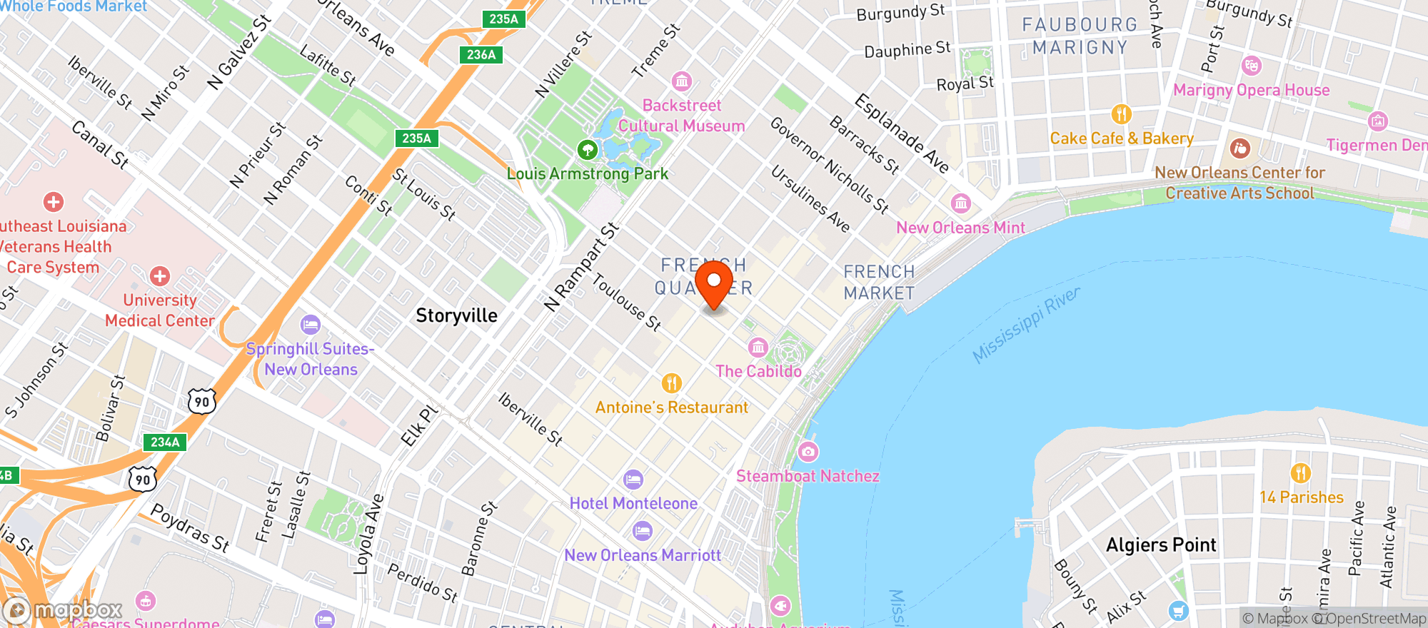 Map showing The Lori Tequila House & Grill
