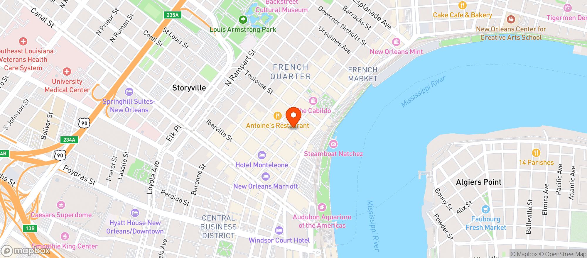 Map showing The Original Pierre Maspero's