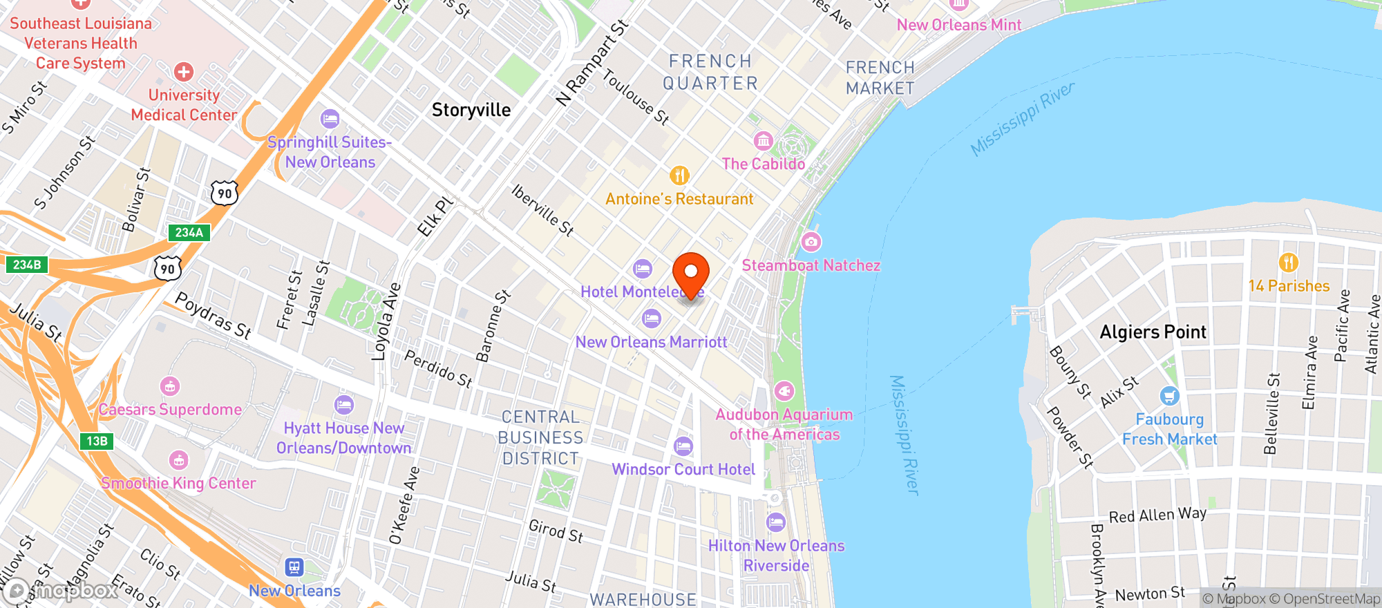 Map showing House Of Blues