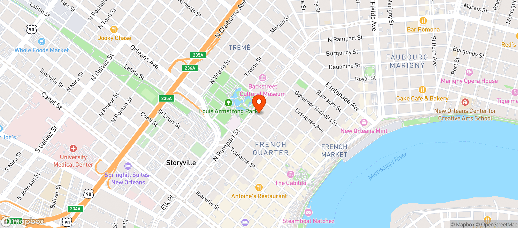 Map showing Succotash Nola