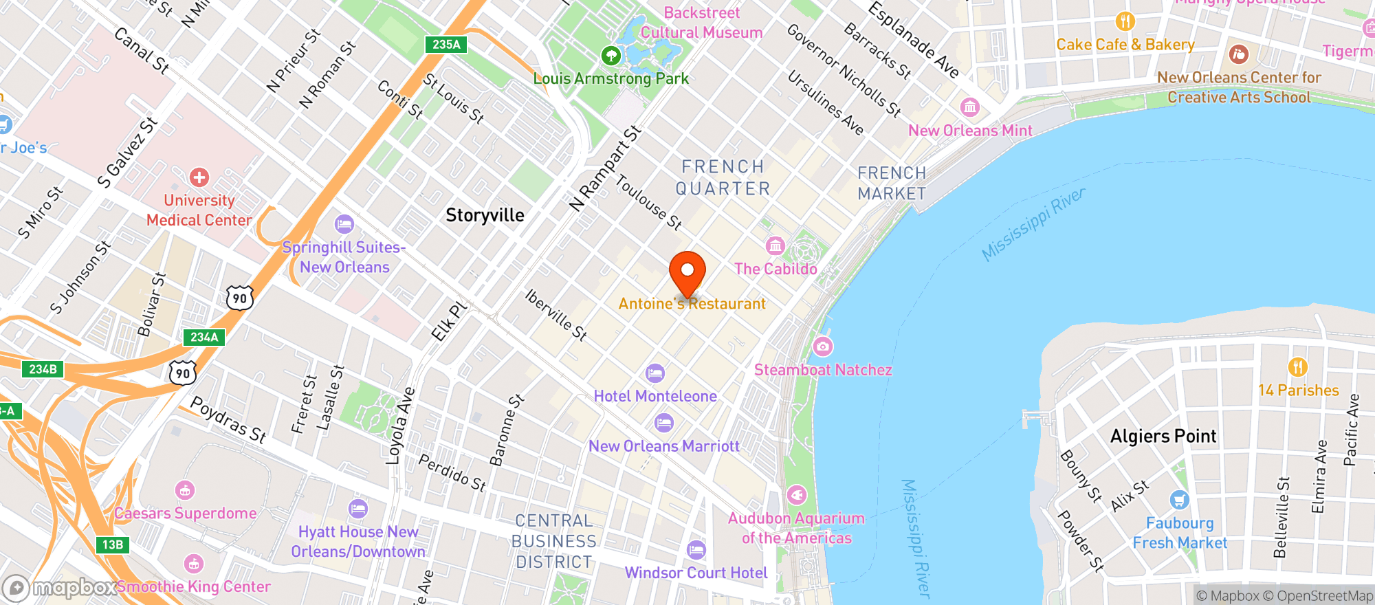 Map showing Brennans