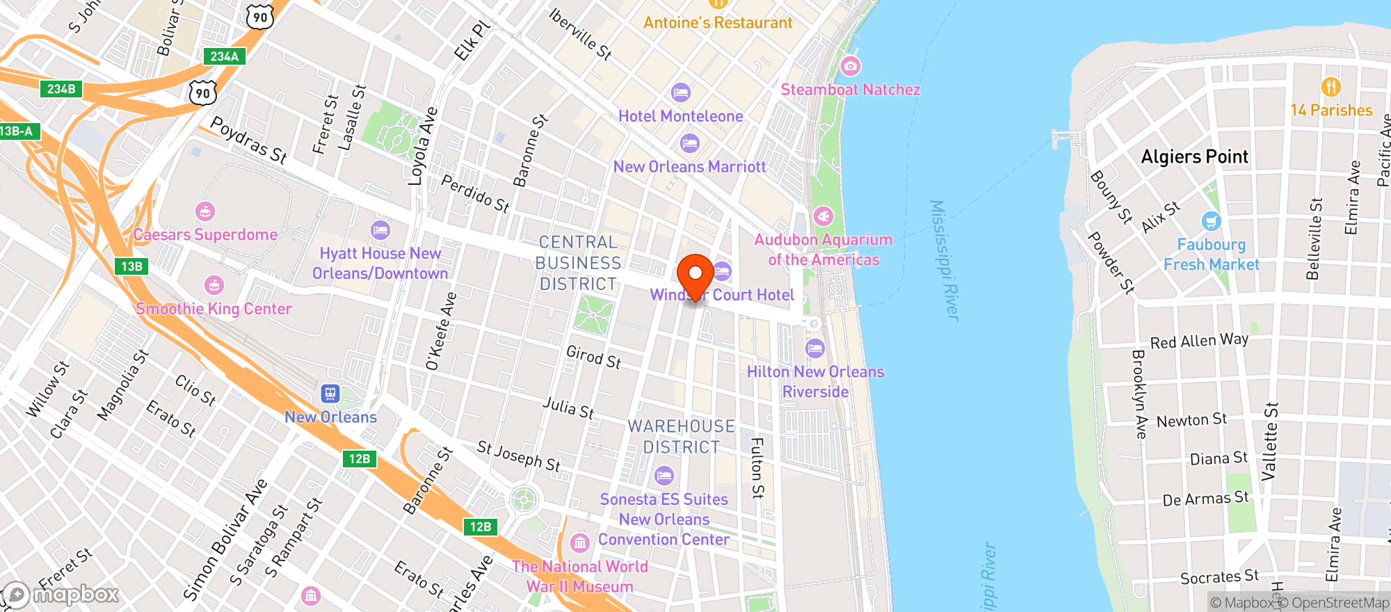 Map showing Kimpton Hotels #msyps
