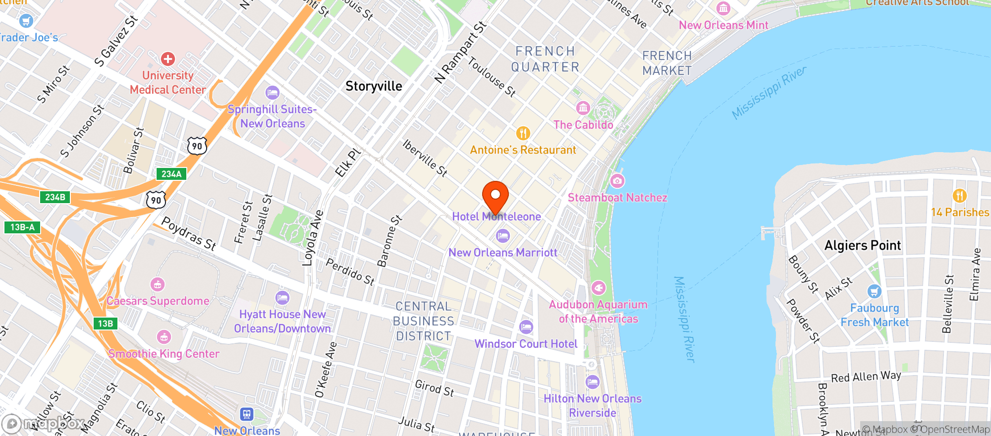 Map showing Ghost Bar