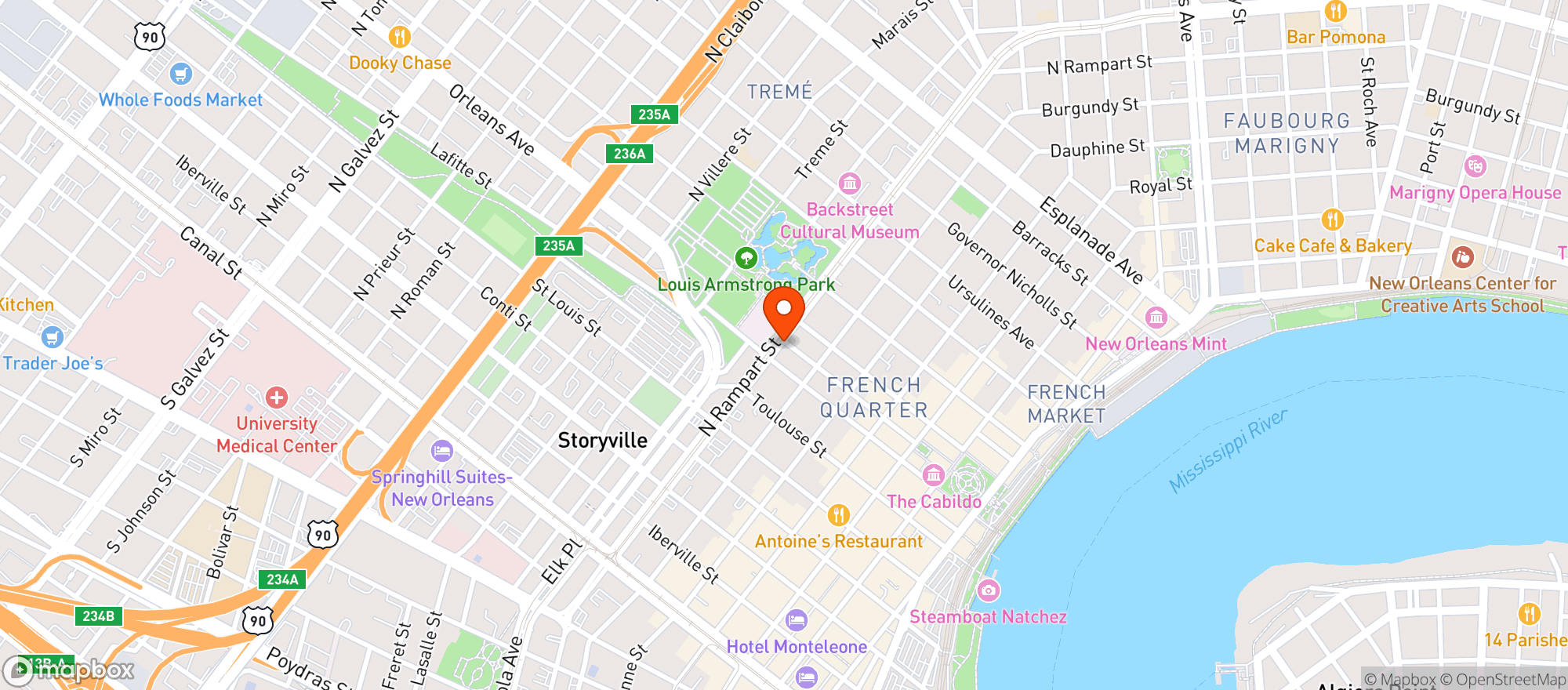Map showing Voo Doo At Congo Square
