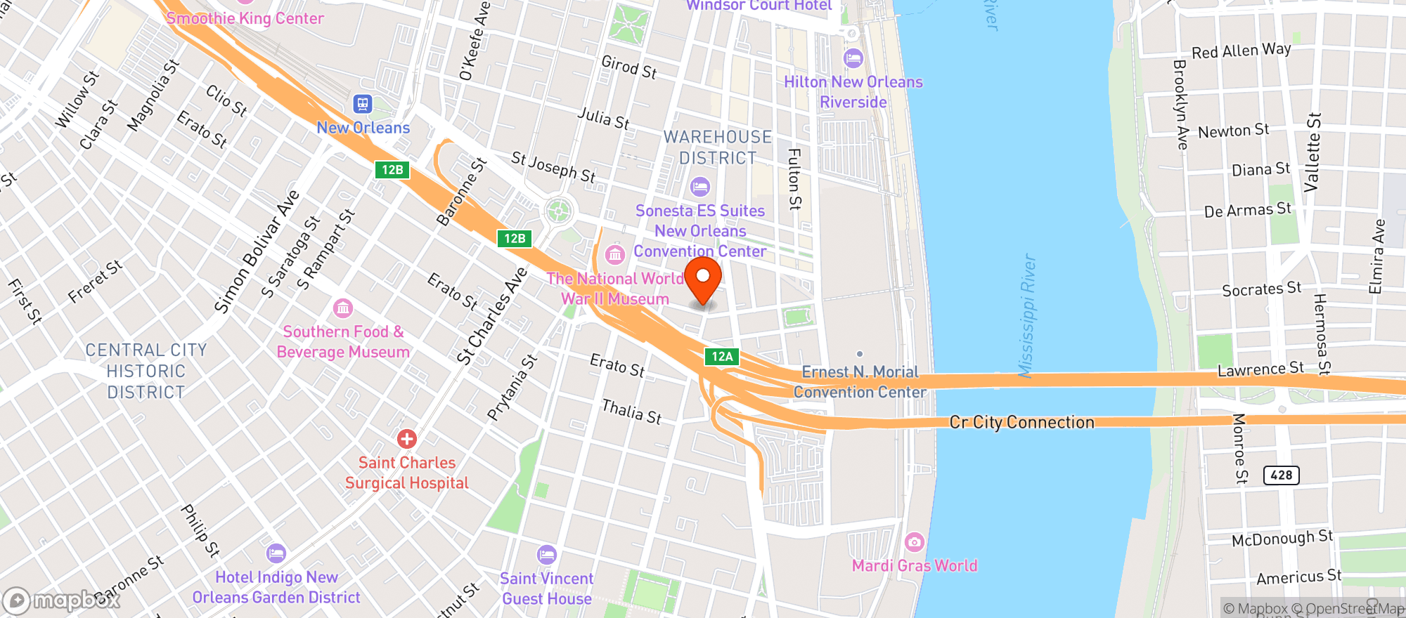 Map showing Plates Restaurant