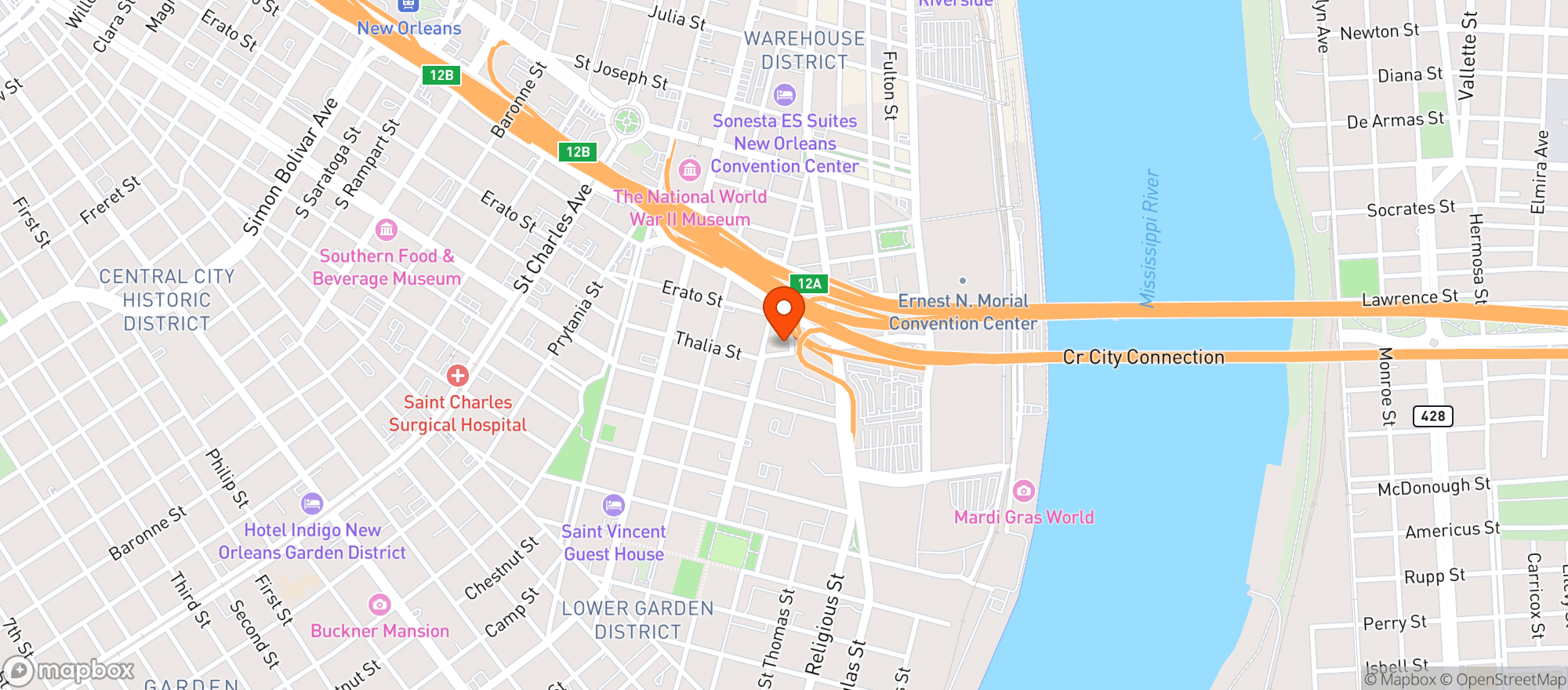Map showing The Tell Me Bar