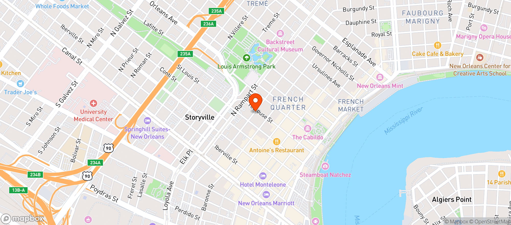 Map showing Fahys Irish Pub