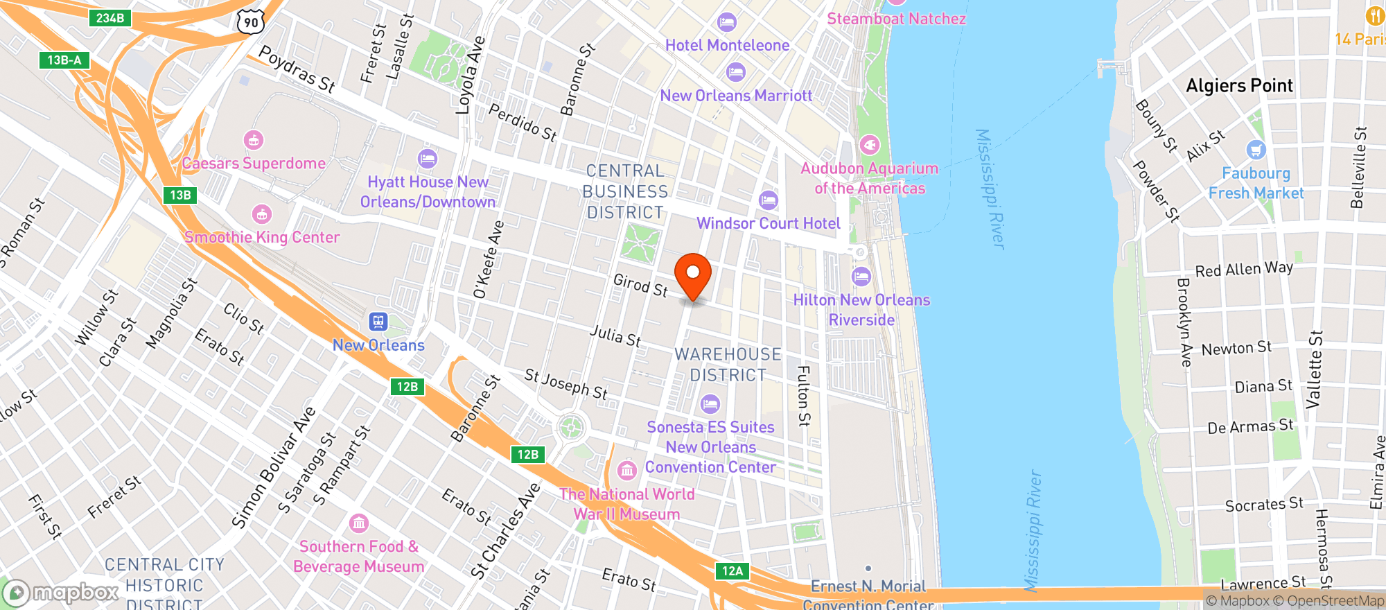 Map showing Gianna