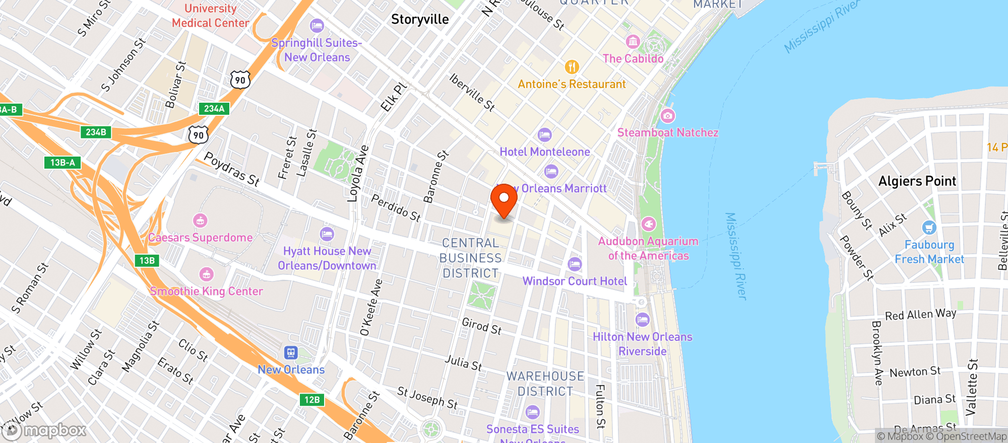 Map showing Fourth Wall