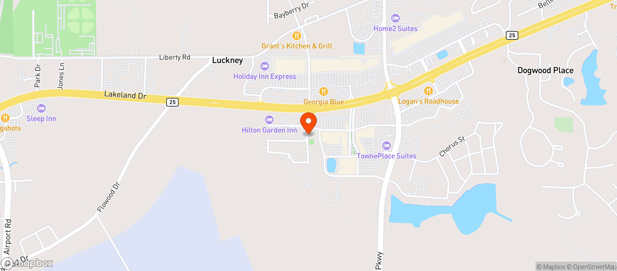 Map showing El Potrillo Mexican Restaurant
