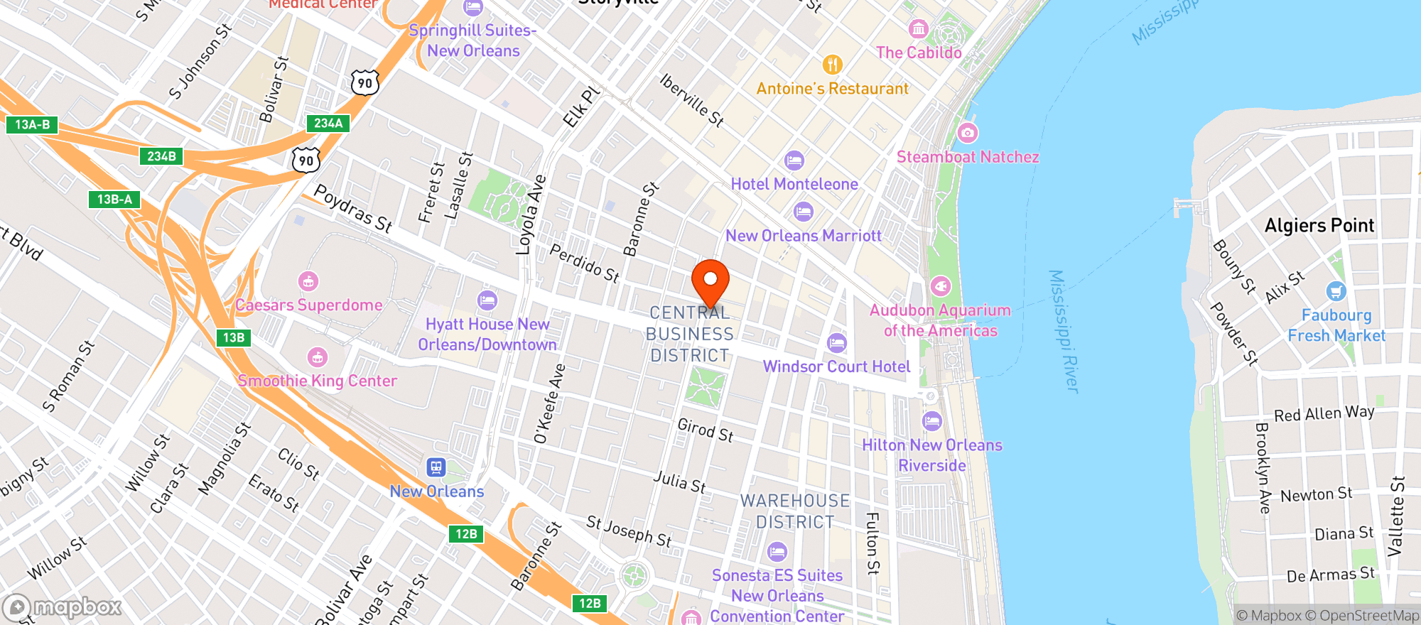 Map showing Trenasse