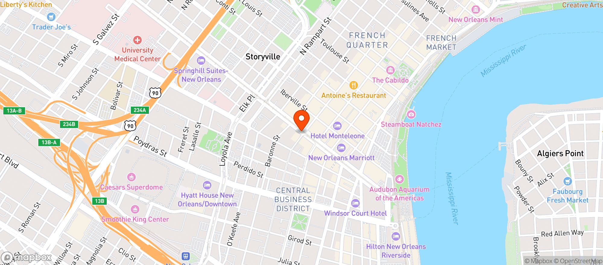 Map showing Cvs
