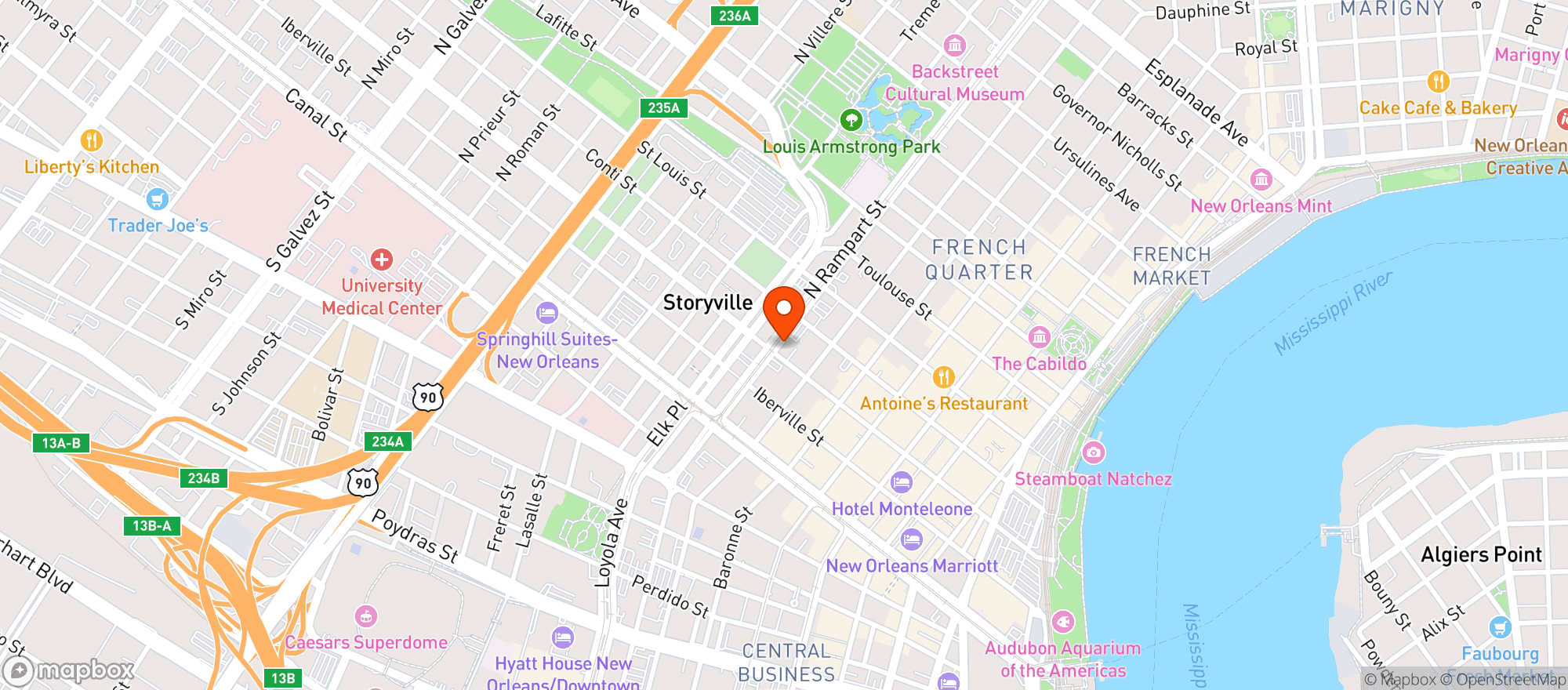 Map showing Palm&pine