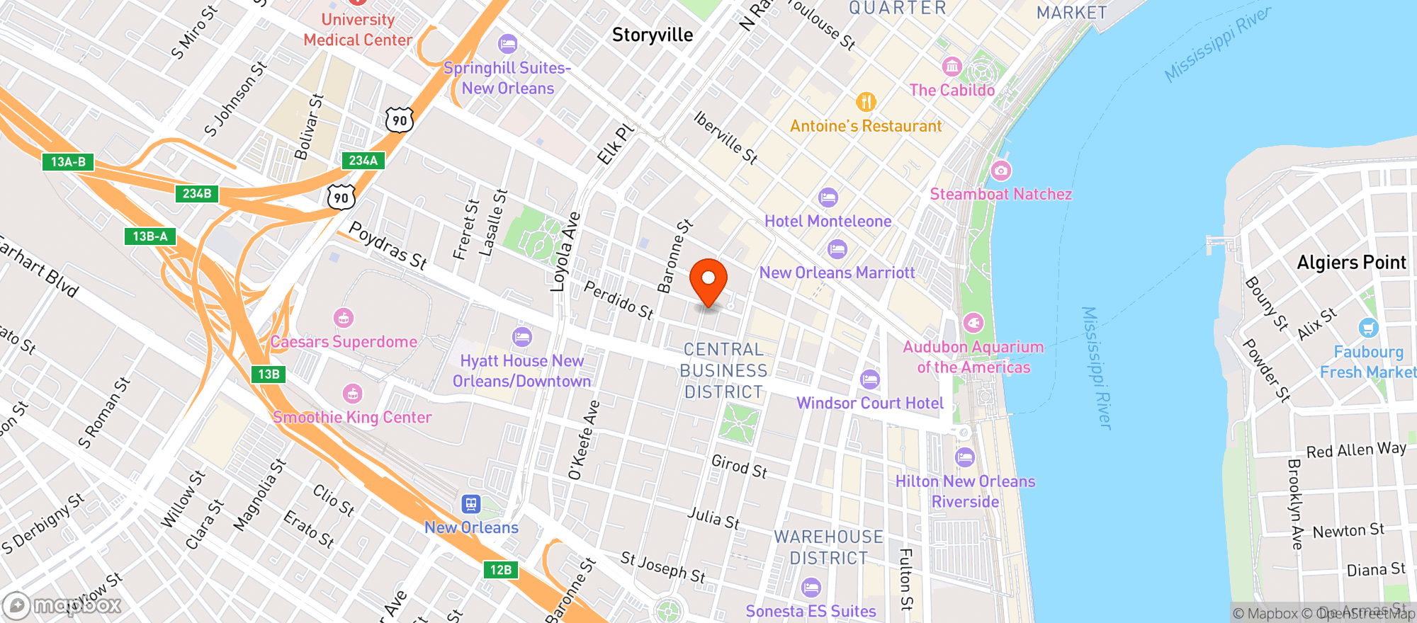 Map showing Voodoo Two