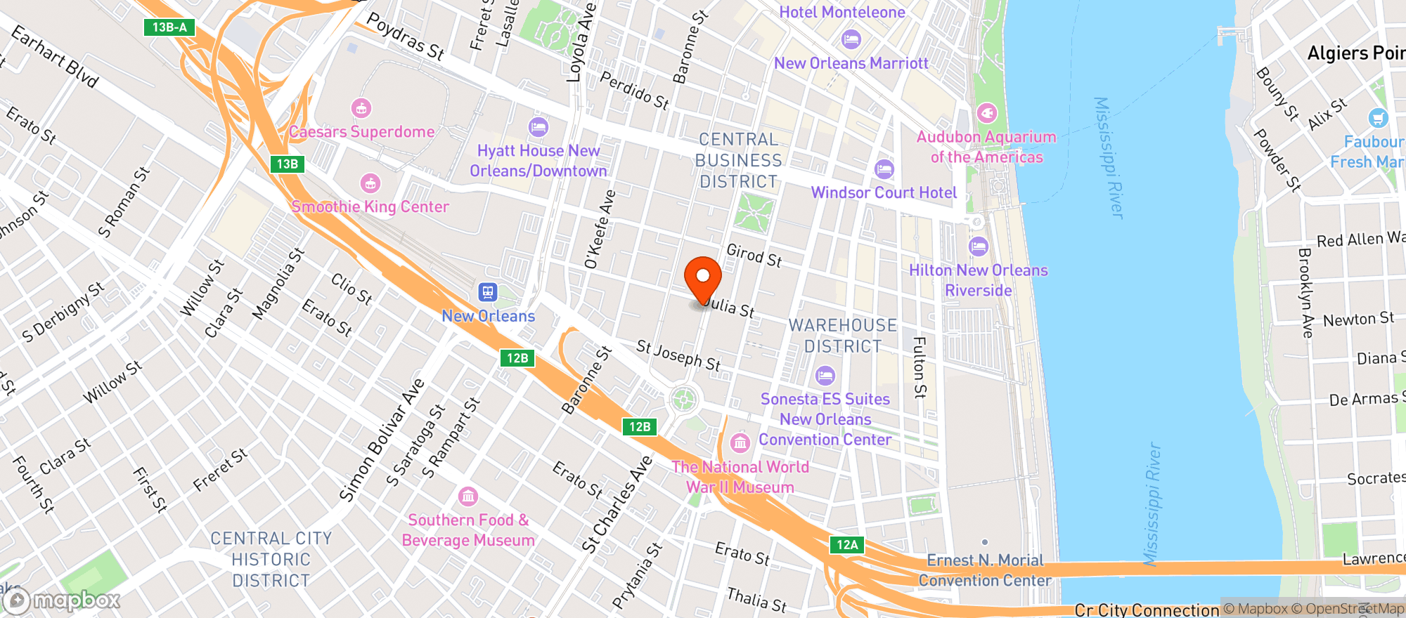 Map showing True Food Kitchen