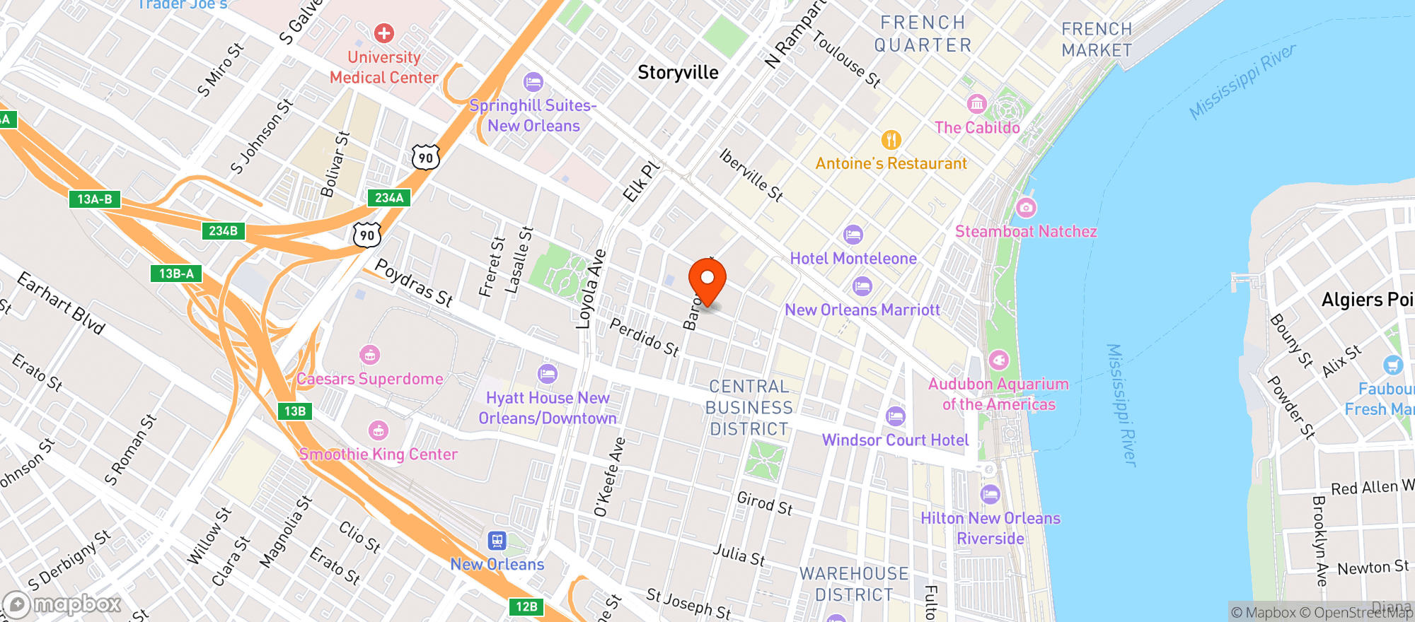 Map showing Good Catch