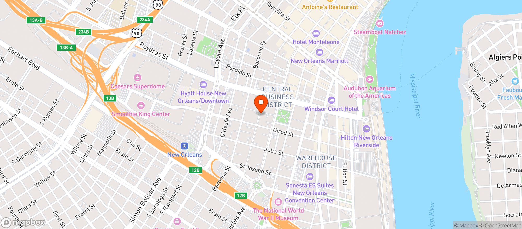 Map showing Ace Hotel