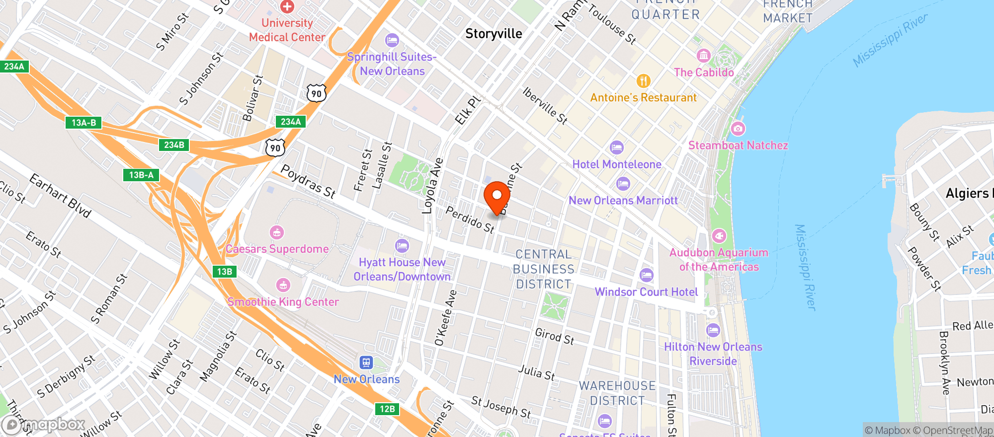 Map showing Baroness On Baronne