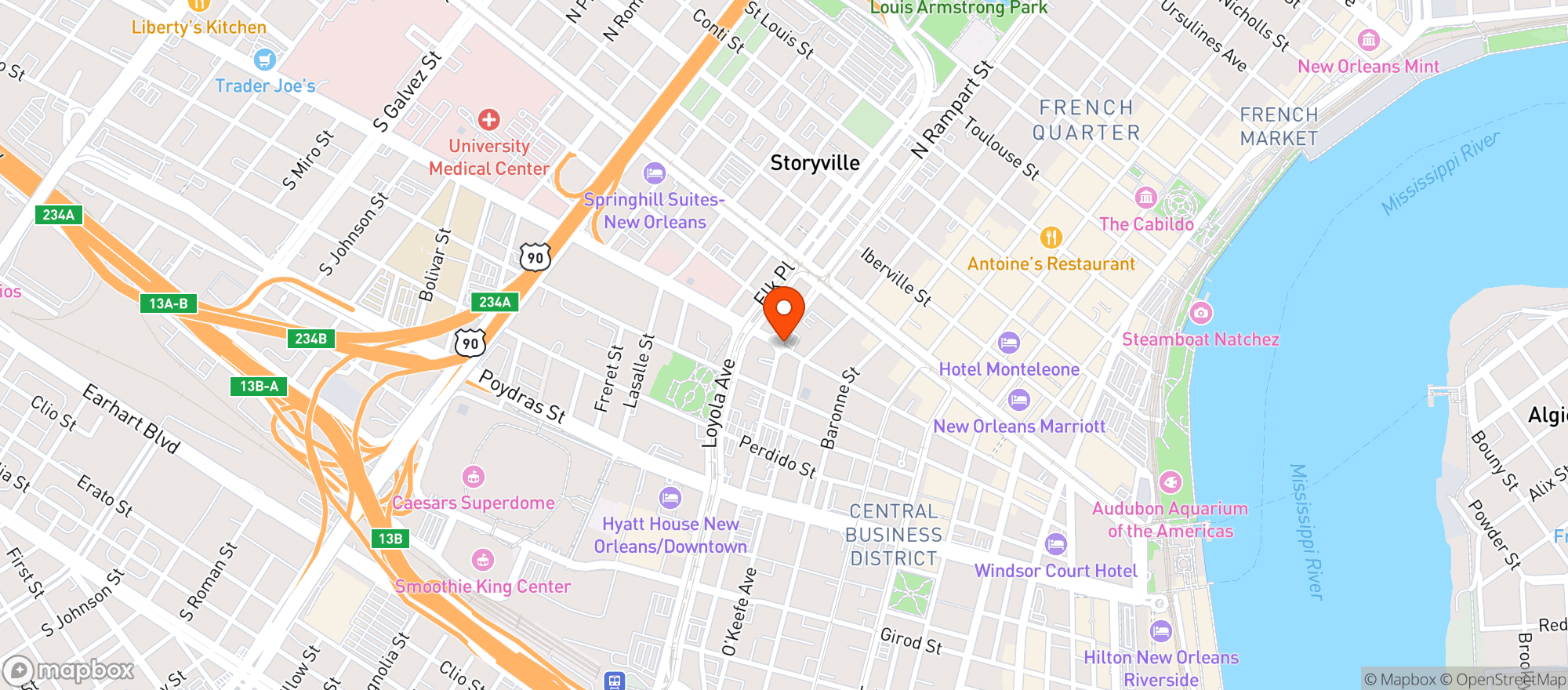Map showing Besame