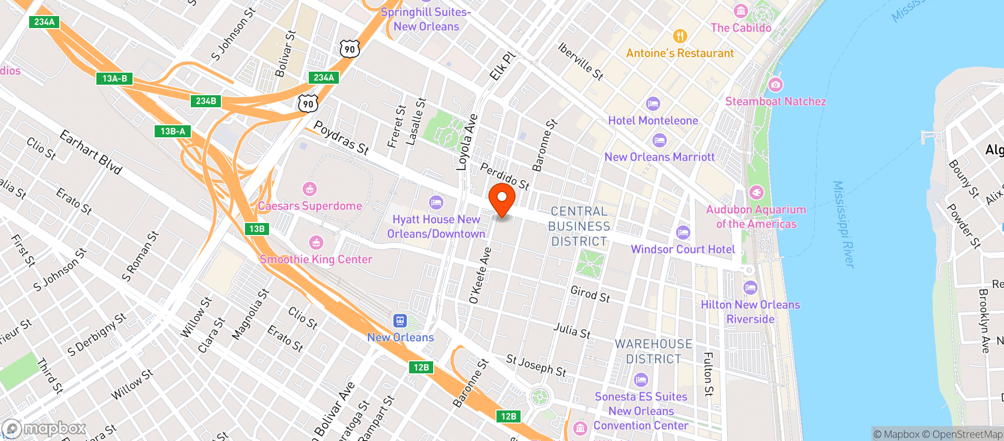 Map showing Johnny Sanchez
