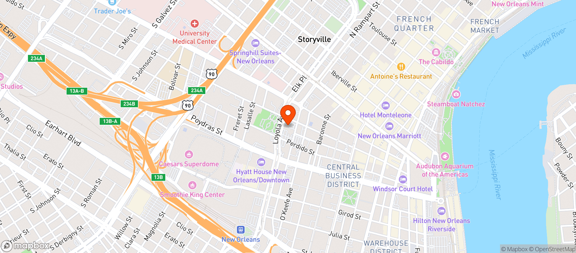 Map showing Holiday Inn