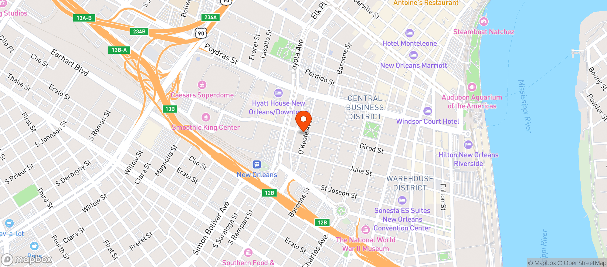 Map showing Tacos Del Cartel