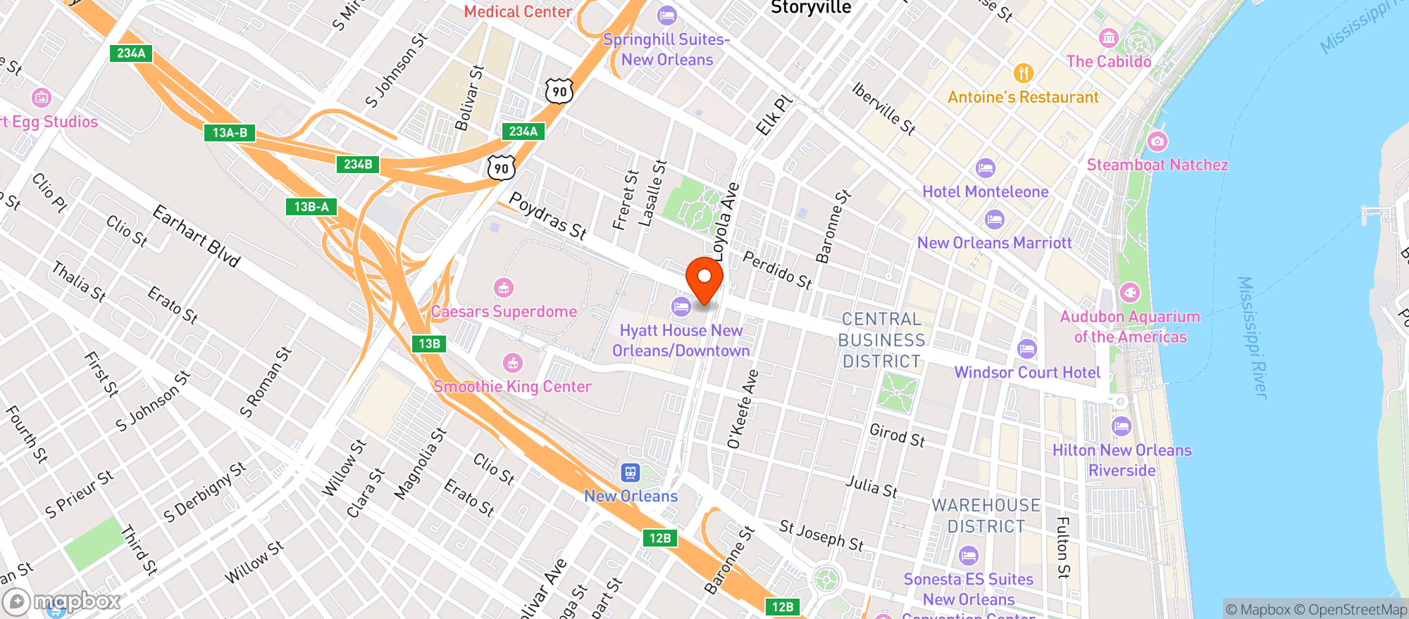 Map showing Dave & Buster's
