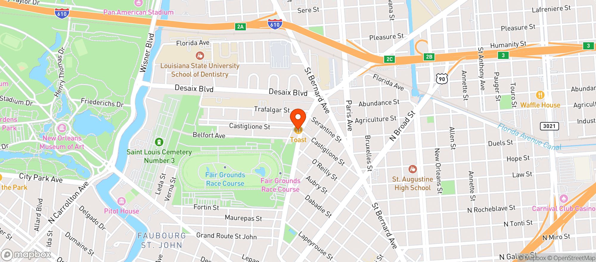 Map showing Jockey's Pub & Sports Bar