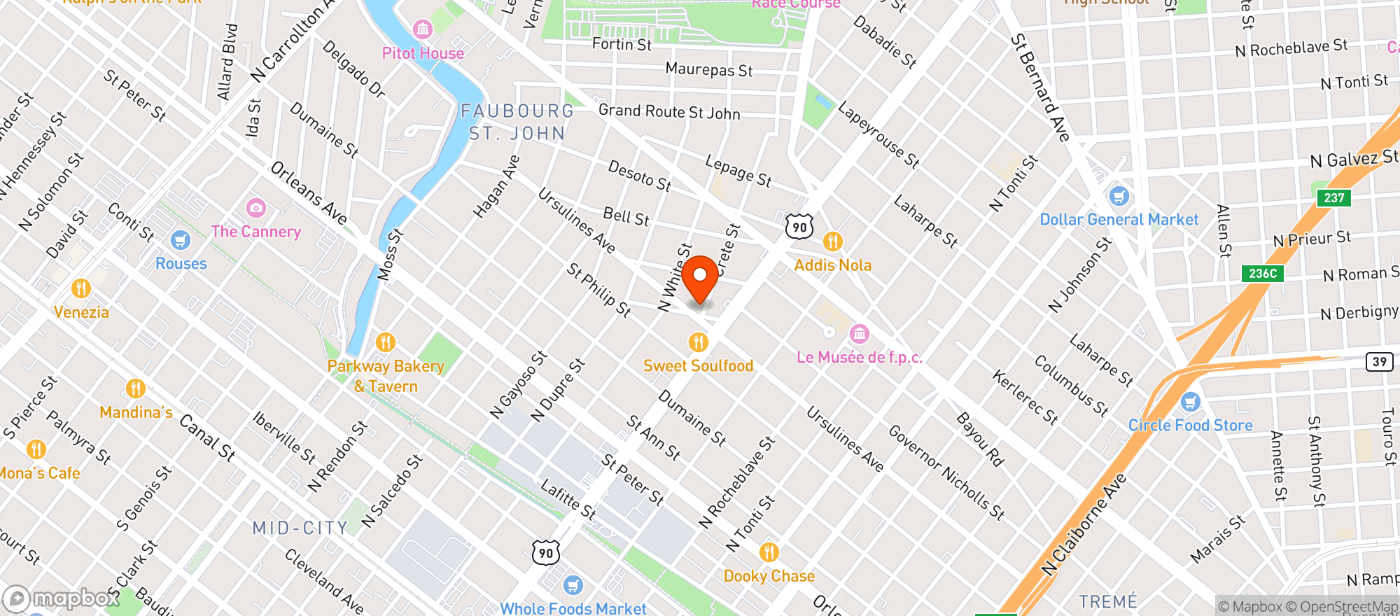 Map showing SOPRANOS