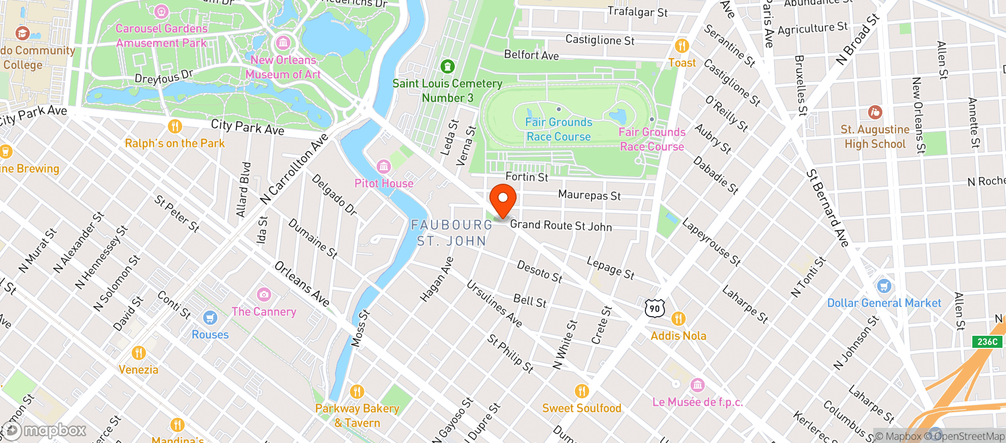 Map showing Cansecos Esplanade Market