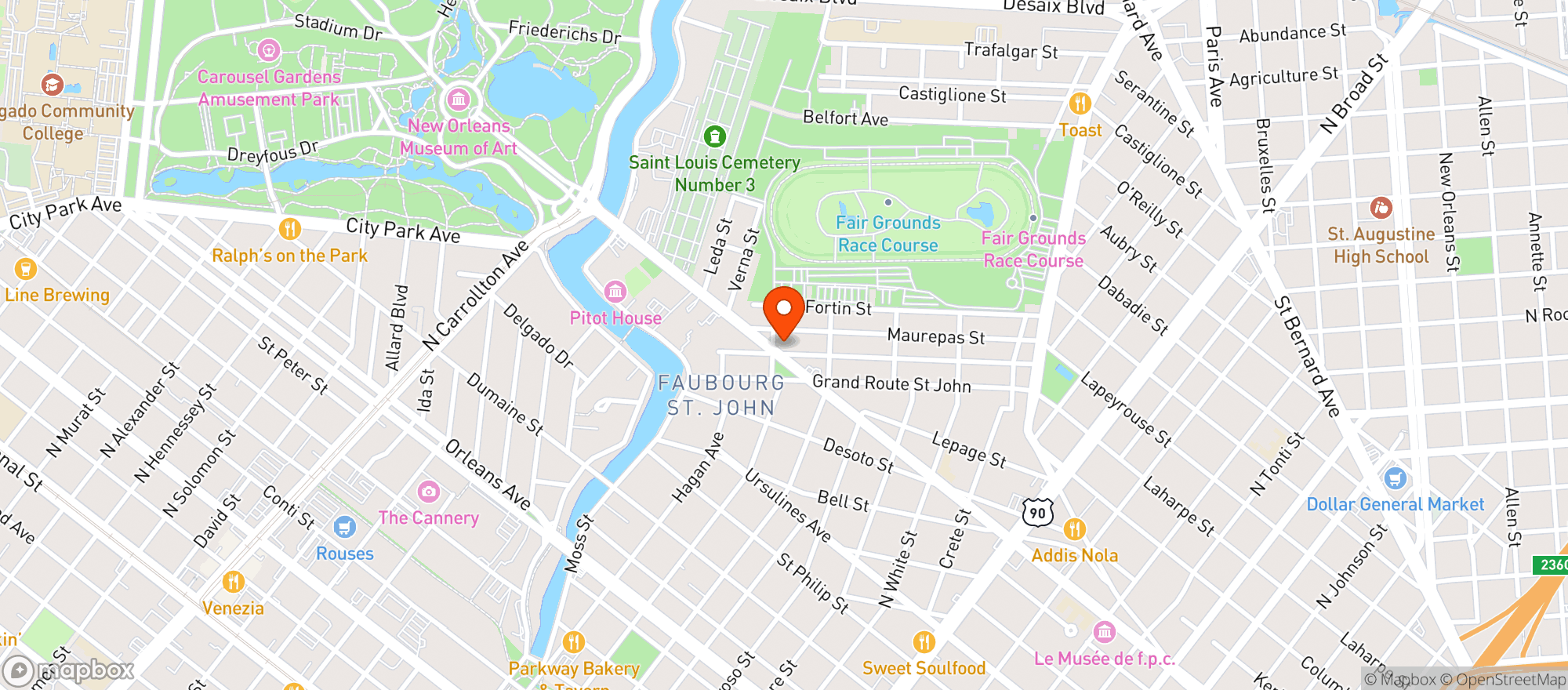 Map showing Canseco Esplanade Market