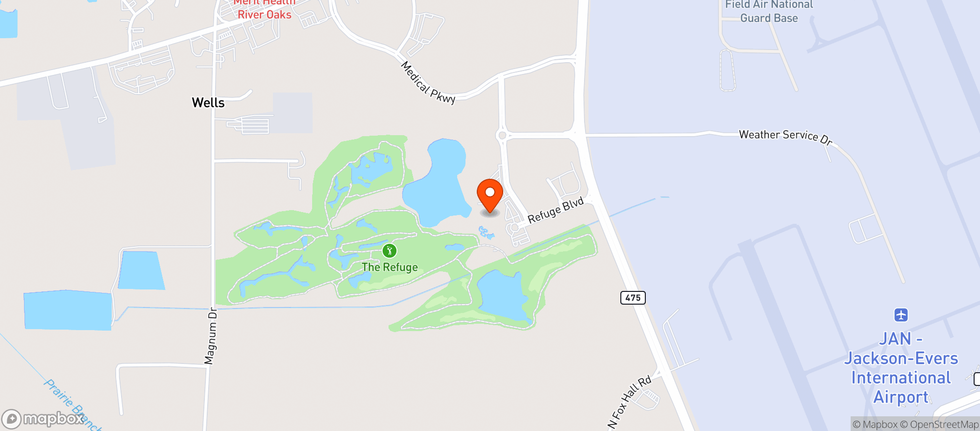 Map showing Sheraton The Refuge