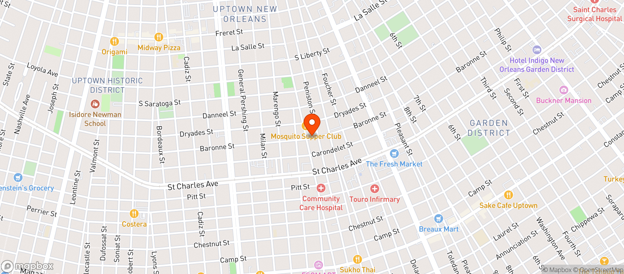 Map showing Martins Wine Cellar