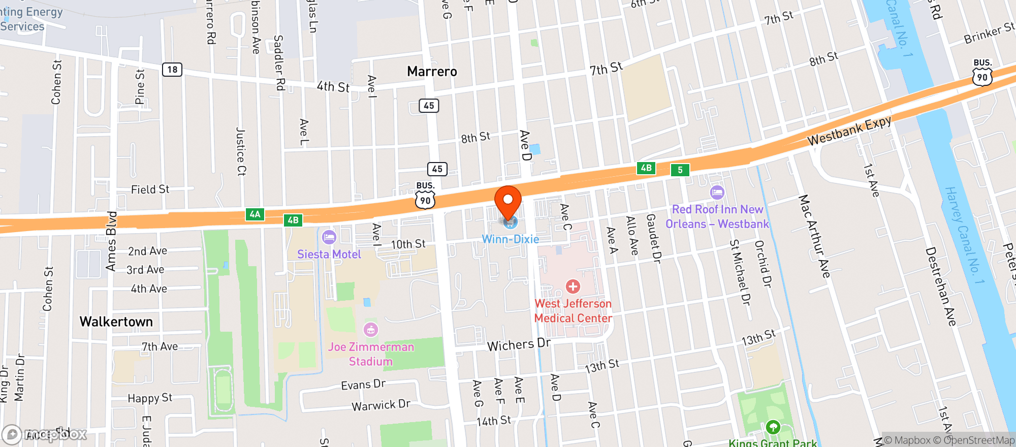 Map showing Rouses Supermarket #95
