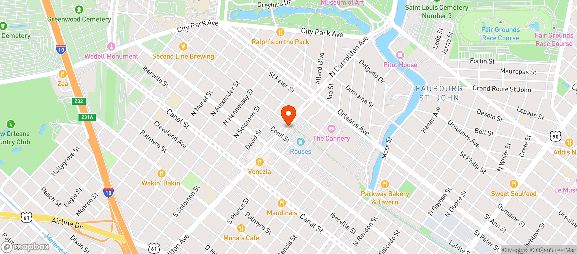 Map showing Rouses Supermarket