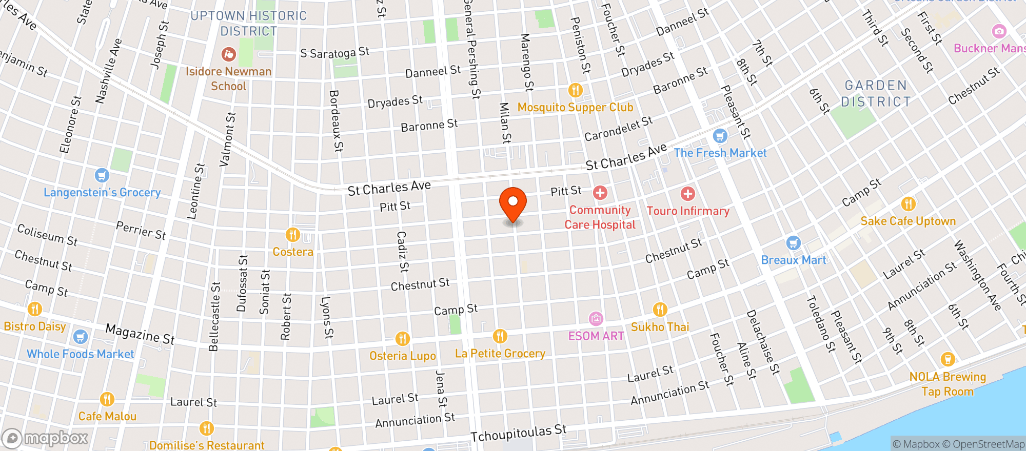 Map showing Milan Lounge