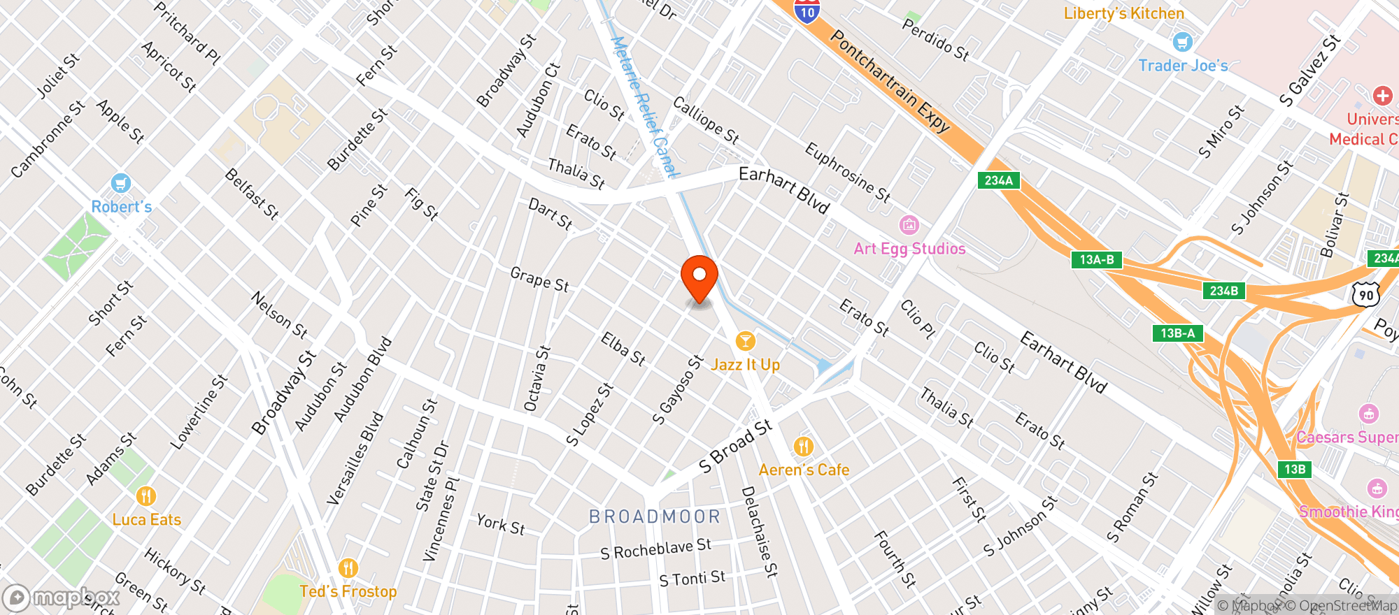 Map showing City Wholesale Liquor