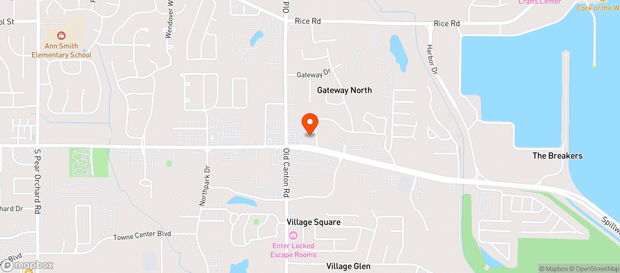 Map showing Buffalo Wild Wings Gril #3102