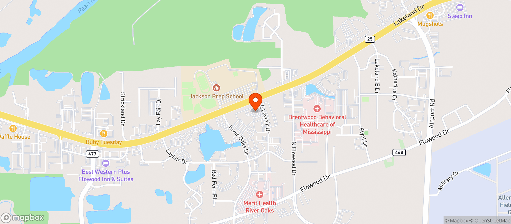 Map showing COLE FACIAL CLINIC