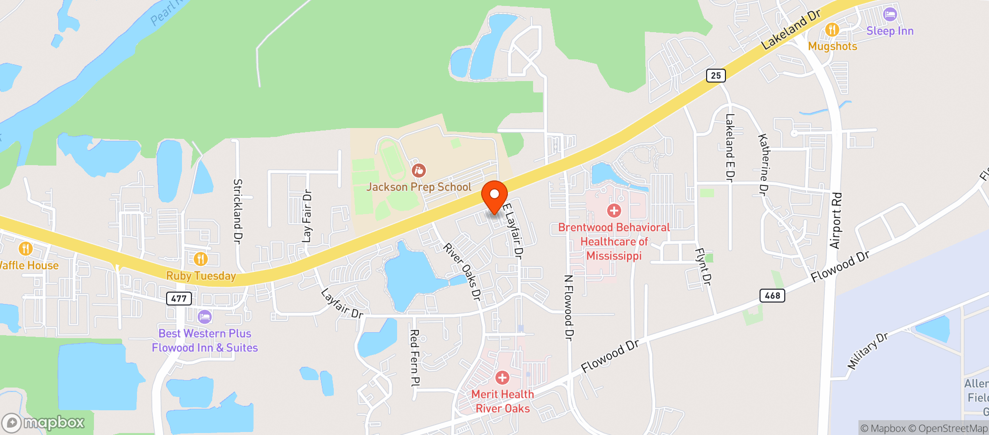 Map showing Cole Facial Clinic and Skin Care