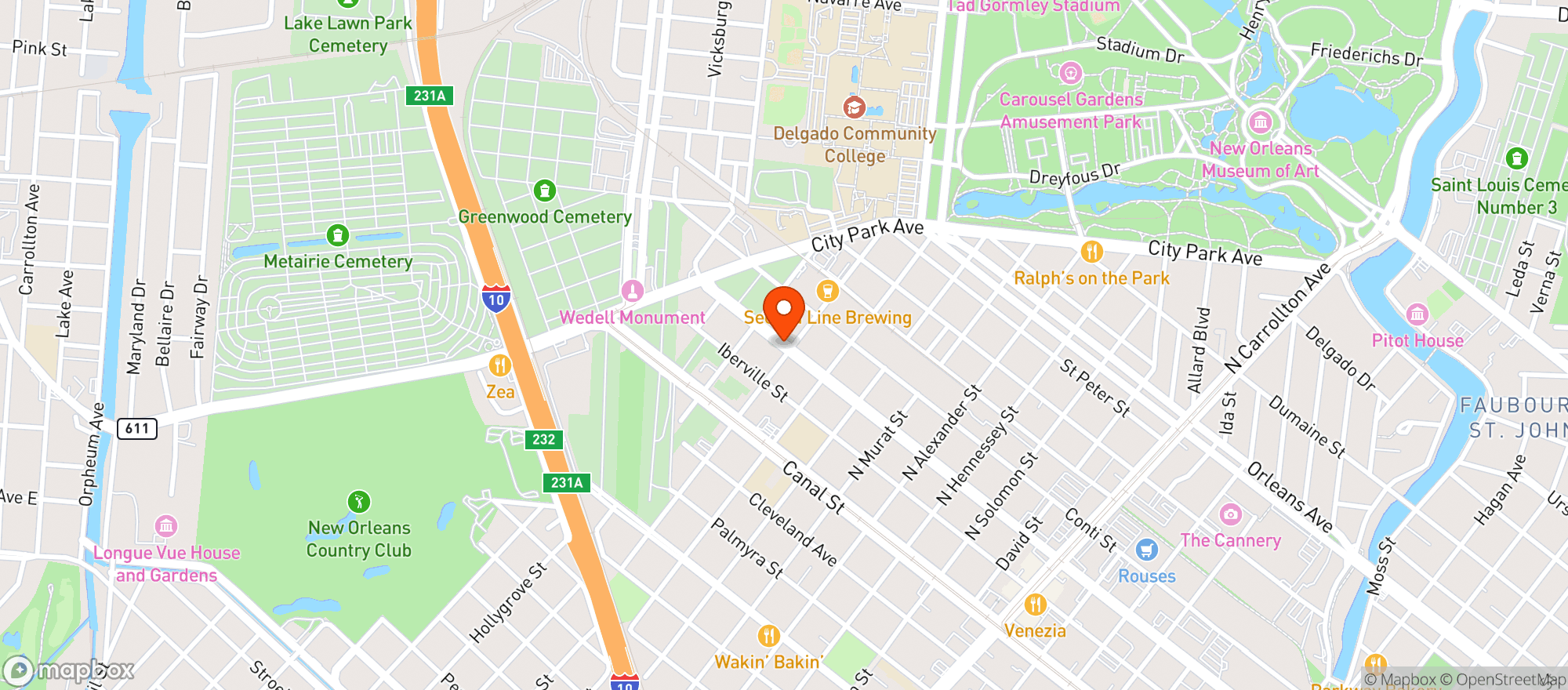 Map showing Micks Irish Pub