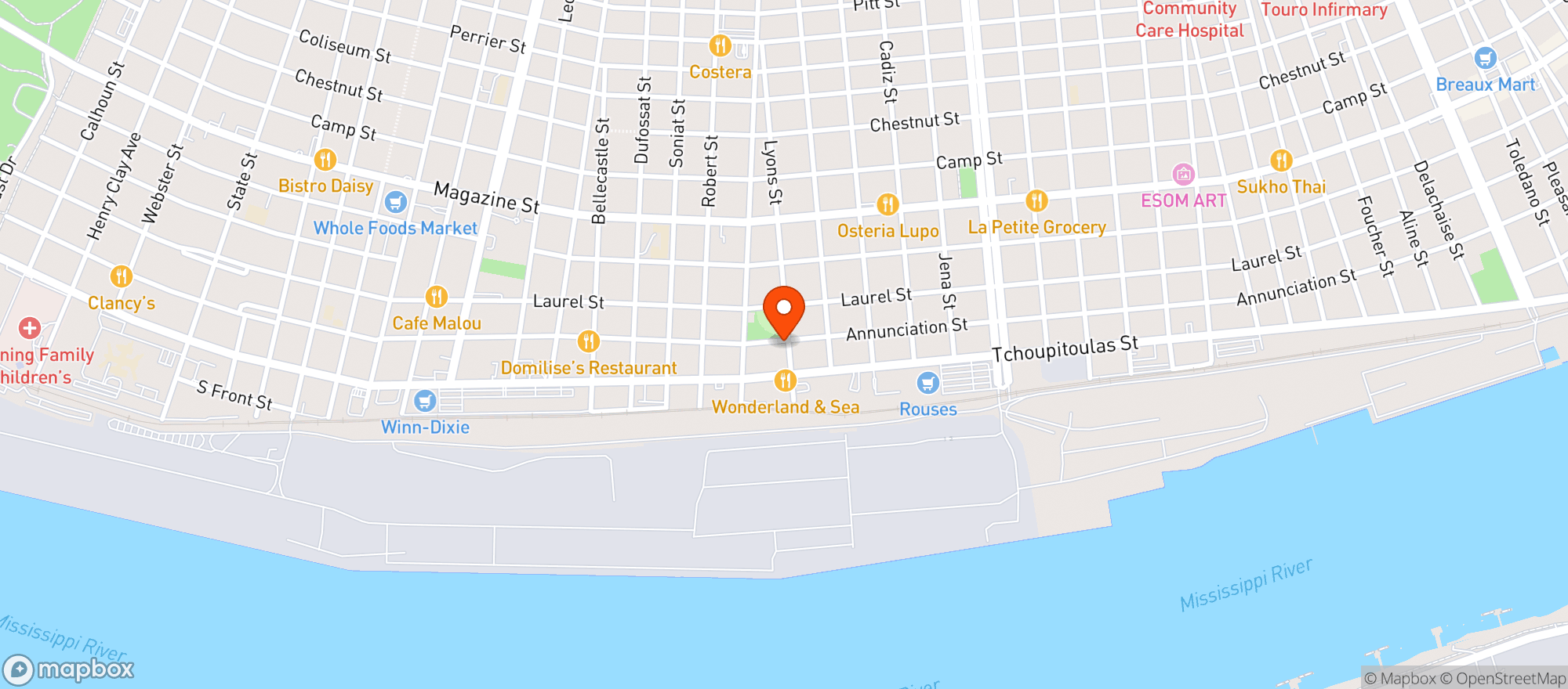 Map showing Grits Bar