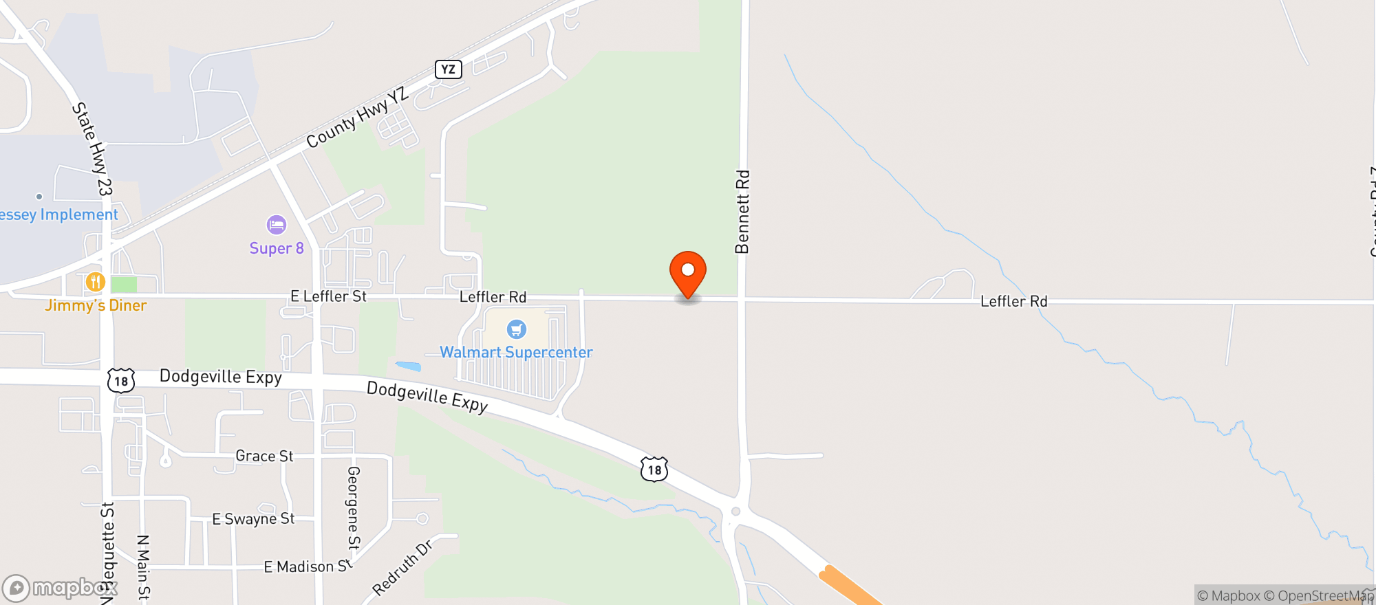 Map showing Walmart Supercenter