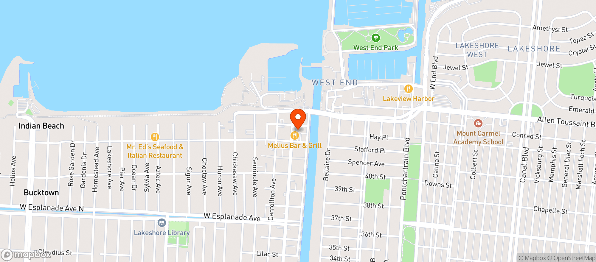 Map showing Deanies Seafood