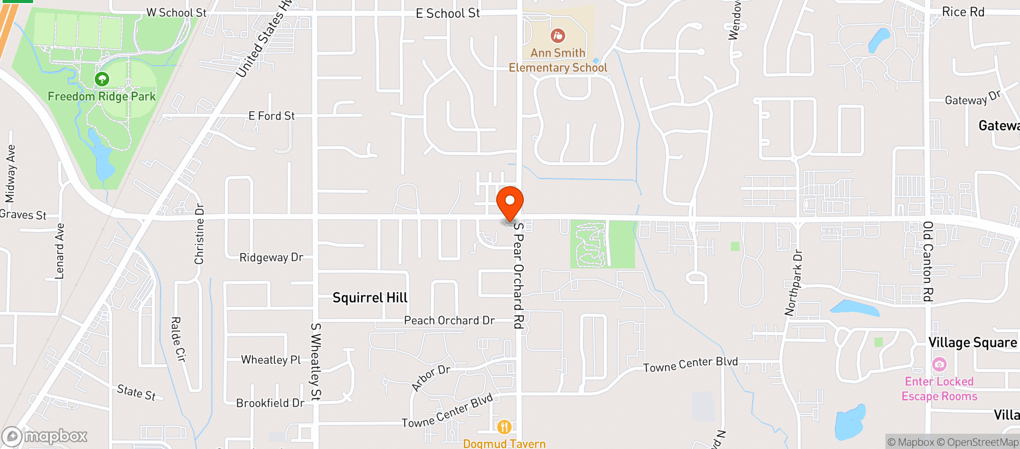Map showing Sprint Mart #101