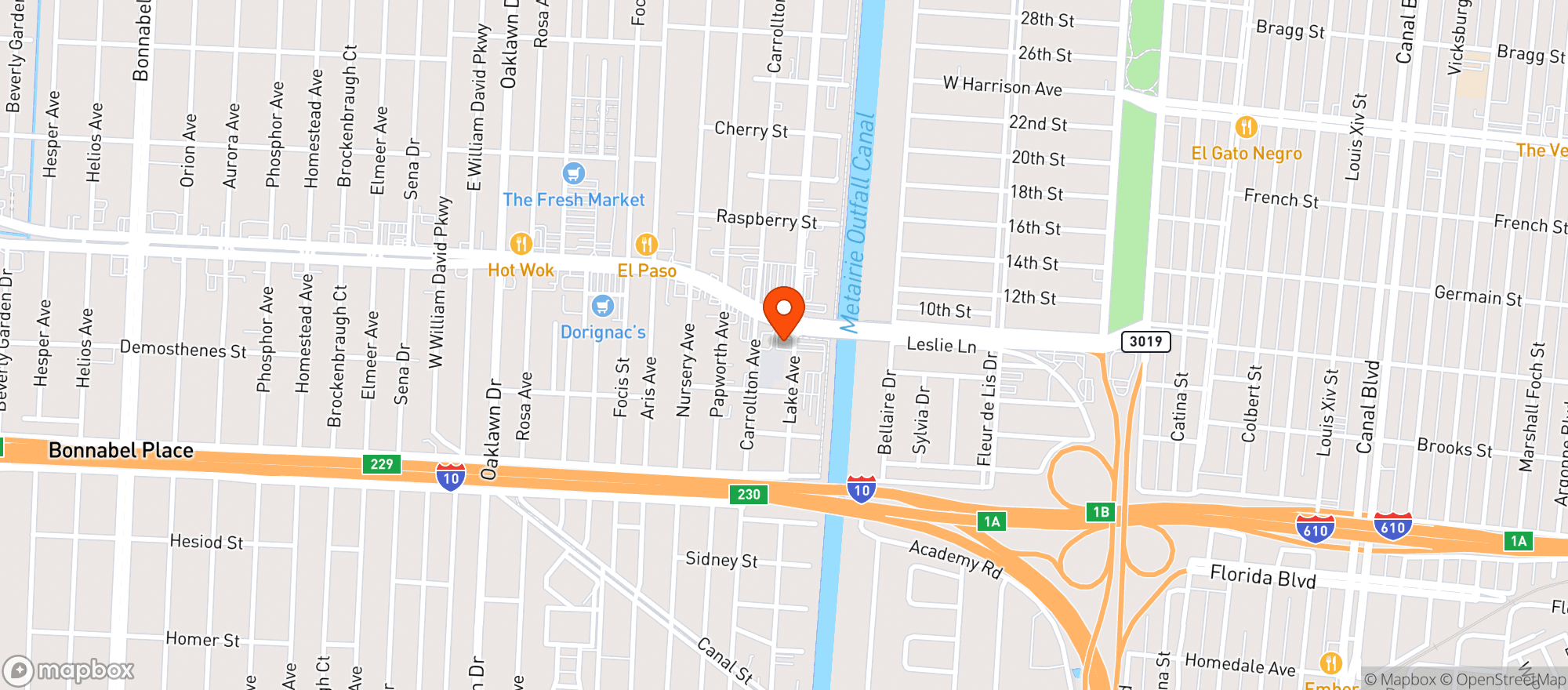 Map showing Mccord Butchery