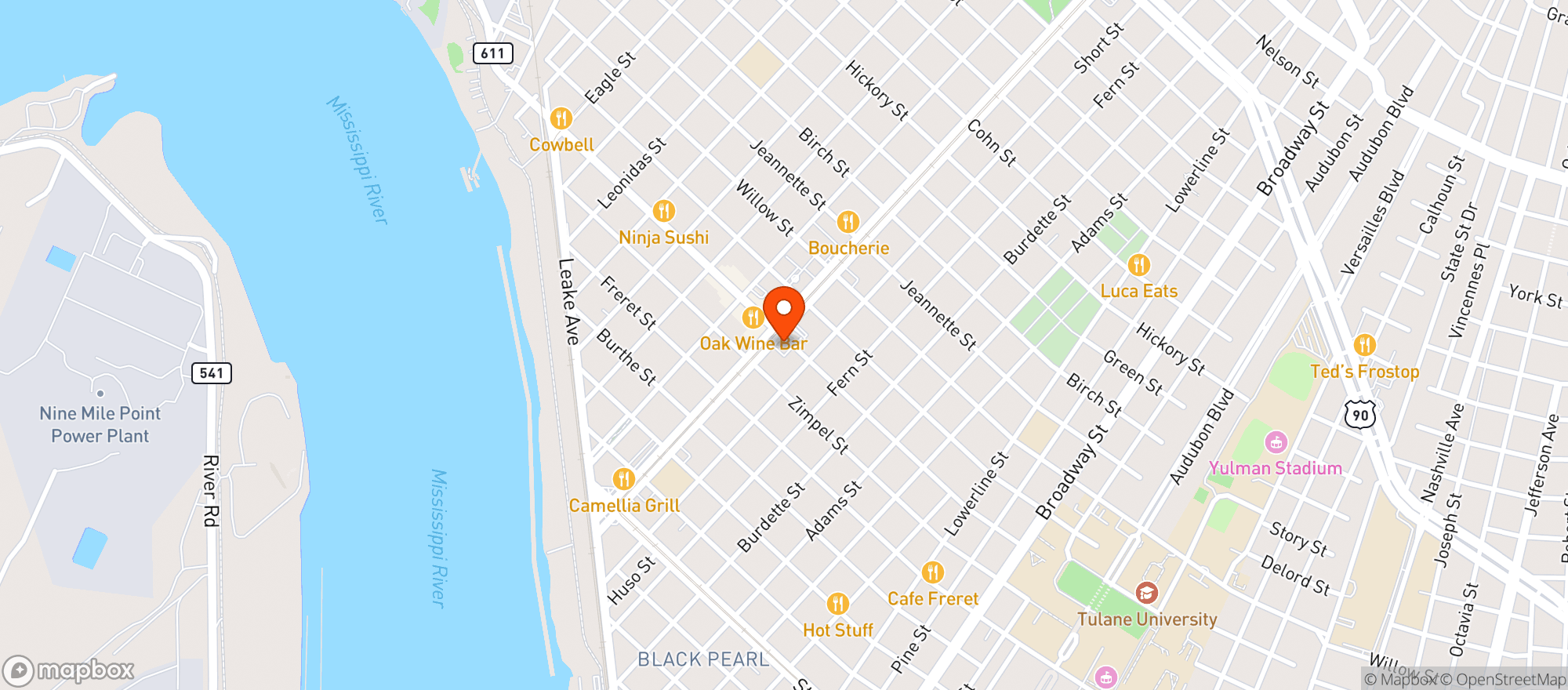 Map showing Canseco's Carrollton Market